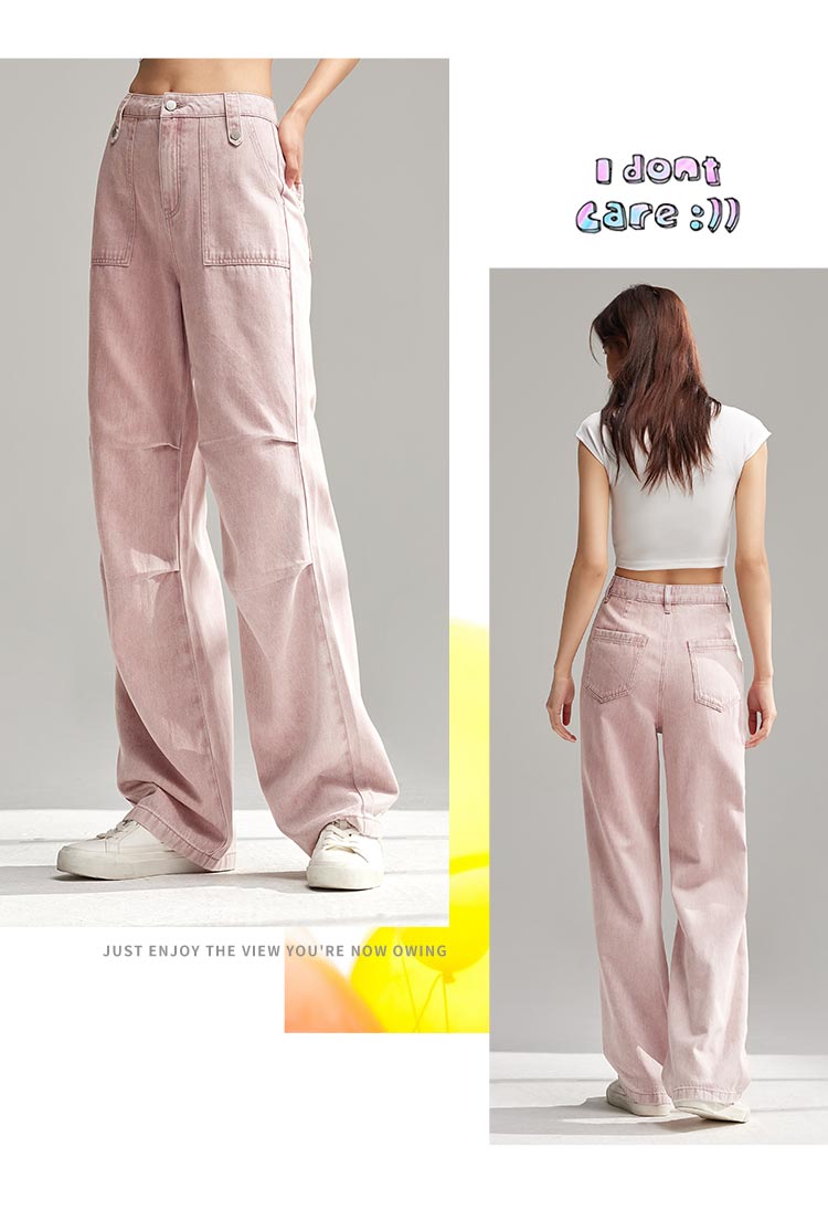 Semir Jeans Women Tide Cool Wide-Leg Trousers 2024 Summer New American Style Work Trousers Street Trend