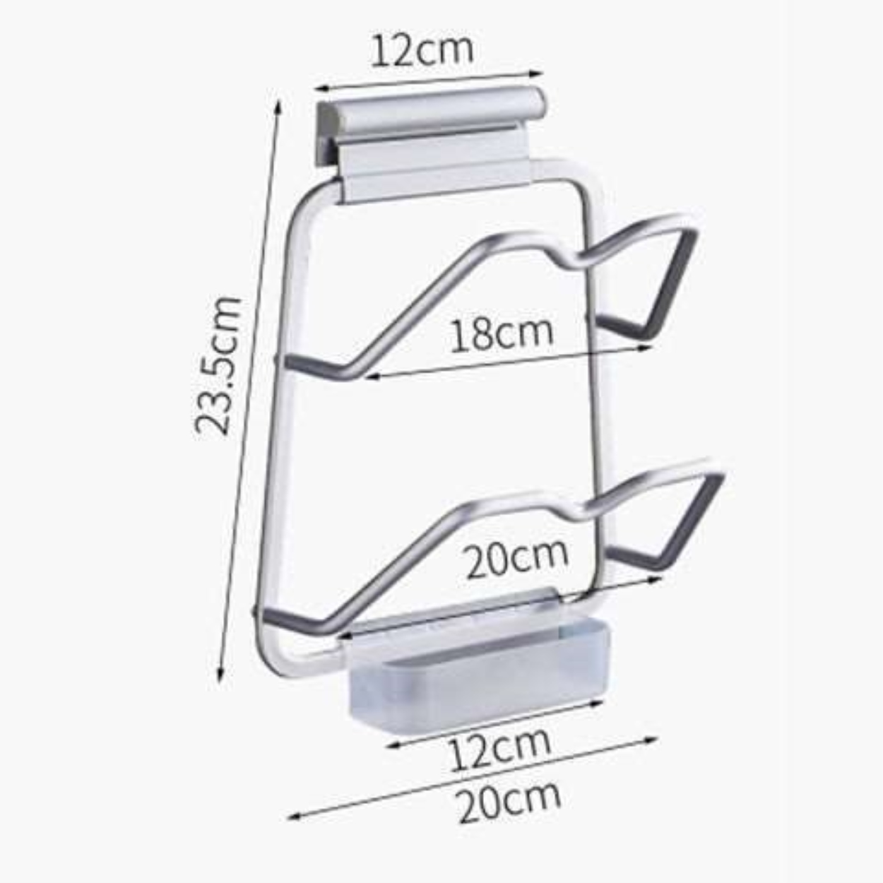 Gambar [Pot Lid Rack] Object Rack Wall Mounting Free Punching Kitchen Storage Rack Kitchen Supplies Kitchen Artifact Space Aluminum Kitchen