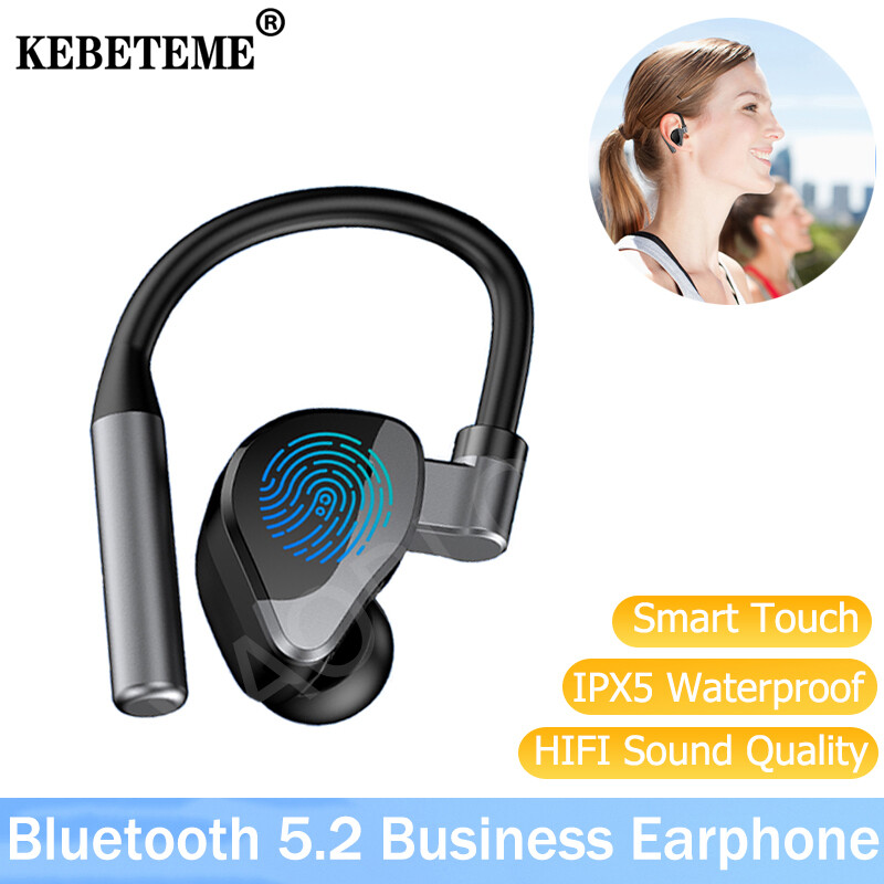 KEBETEEM TWS Bluetooth Wireless Earbuds Touch Control Headset Bass Voice Single Earphone Waterproof Portable Headset with Microphone for Travel Sport Outdoor ราคา 40 บาท*ส่งฟรี