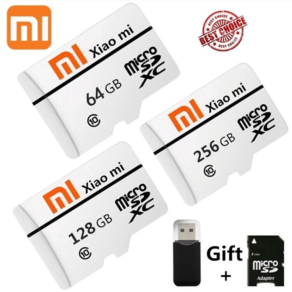 Miễn phí + thanh toán khi nhận hàng thẻ nhớ micro sd tốc độ cao xiaomi mi thẻ tf class10, 512gb 256gb 128gb