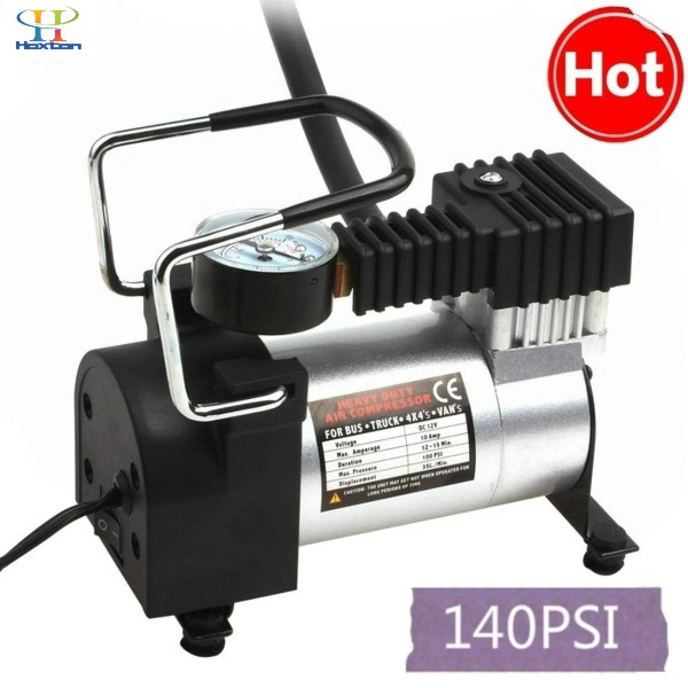Portable Car Air Compressor Heavy Duty Car Pump Electric Tire Inflator Car Motorcycle Bicycles Ball Care Tool Lazada Singapore