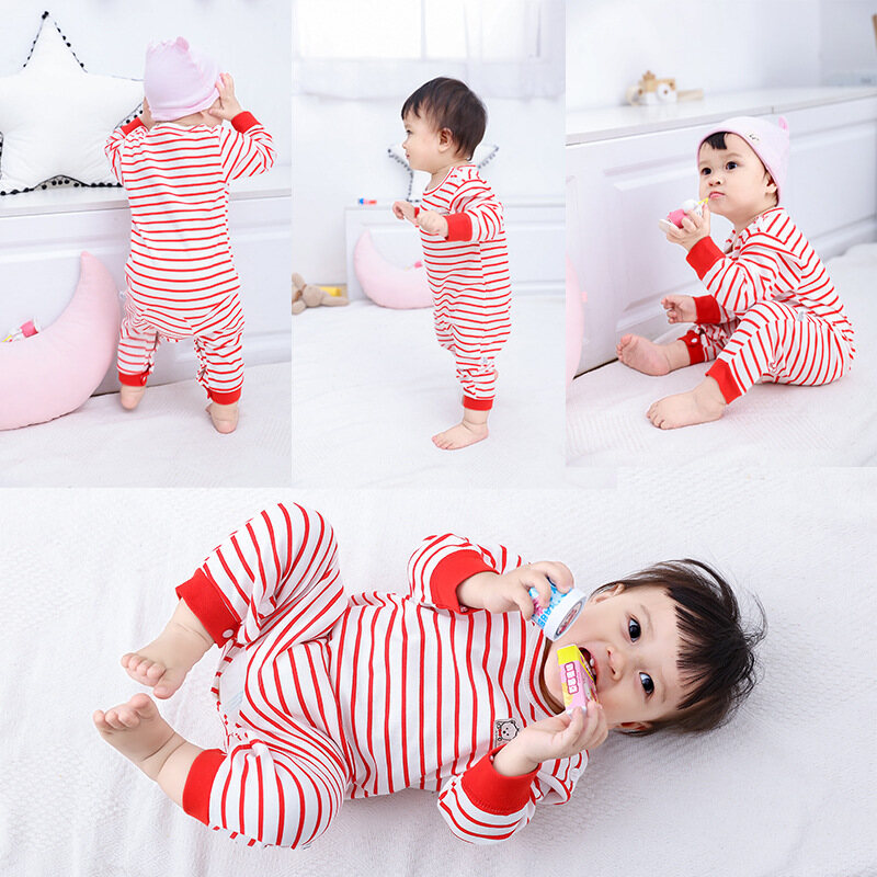Newborn One Piece Autumn Clothing Cotton Full Moon Baby Ha Pajamas