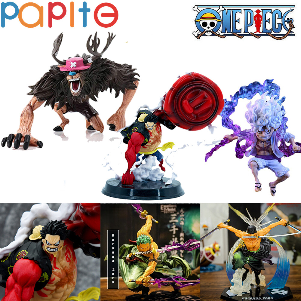 PAPITE HOT【Ready Stock】Figure Model Luffy Zoro Sanji Nami Chopper Robin Brook Toy Cartoon Anime Japanese Action Figure Toys(1PC）
