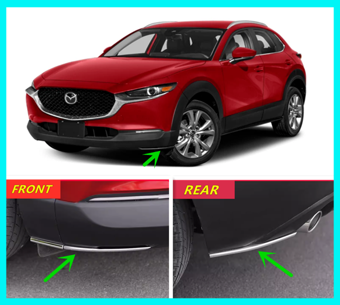 auto's Bumper Sleepkap Voor Mazda CX30 CX-30 2020-2023 Voor Achter Bumper Aanhangwagen Kap Trekhaak Afdekkap Shell(VOORKANT EN ACHTERKANT