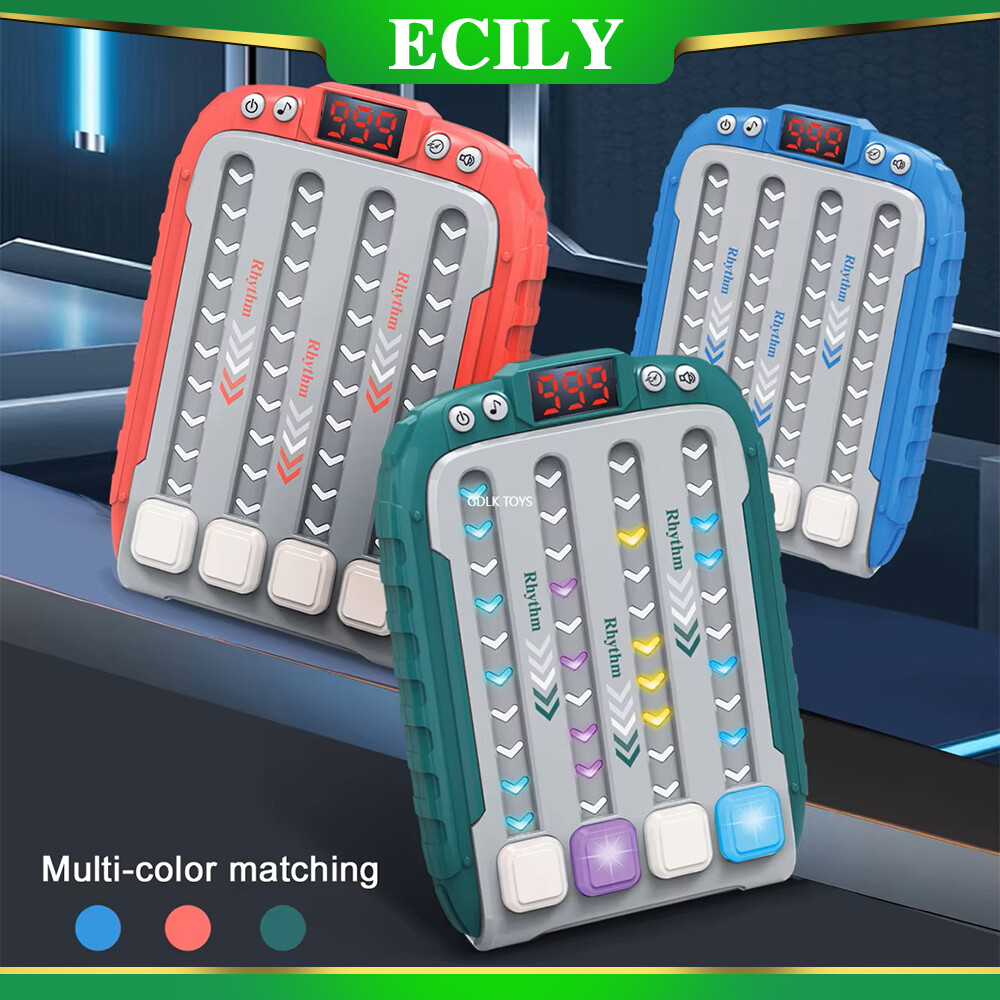 ECILY Fidgets Toys Quick Push Pop Game Puzzle Rhythm Master Music Dance Game Machine Sound Child Decompress Board Party Game Toys Kids ราคา 159 บาท*ส่งฟรี