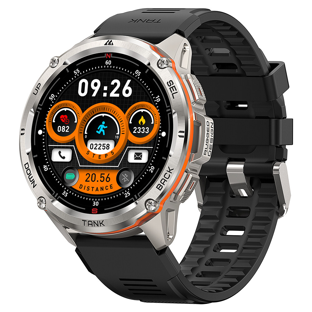 2024 Original KOSPET T3 Ultra Smart Watches for Men GPS 1.46" AMOLED 100M Waterproof Rugged Military Bluetooth Call Answer/Dial Sport Fitness Tracker Blood Pressure/Sleep Monitor 70 Days Battery Life Watches for Android iPhone ราคา 6,126 บาท*ส่งฟรี