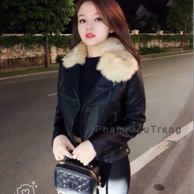 [Chính hãng] ❇❇KHOÁC DA CỔ LÔNG RỜI SIÊU HOT ĐÂY Ạ! - HÀNG QC CAO CẤP