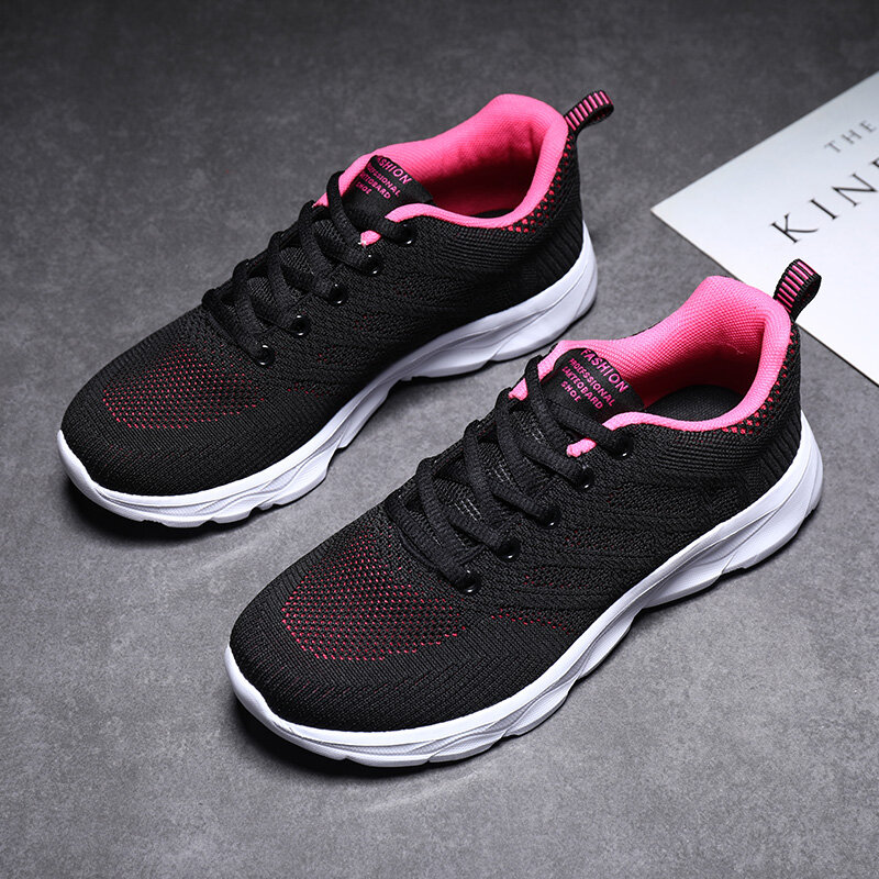 Của phụ nữ giản dị Giày lưới Giày sneaker thoáng khí nhẹ đế mềm Giày chạy bộ Giày thể thao giày nhảy xu hướng thời trang thiết kế