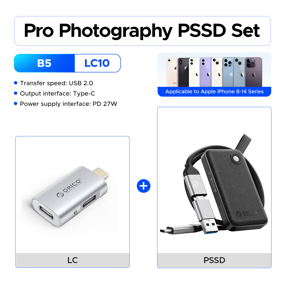 ORICO e-fox 500 MB/giây cực kỳ di động SSD 512GB 1TB 2TB