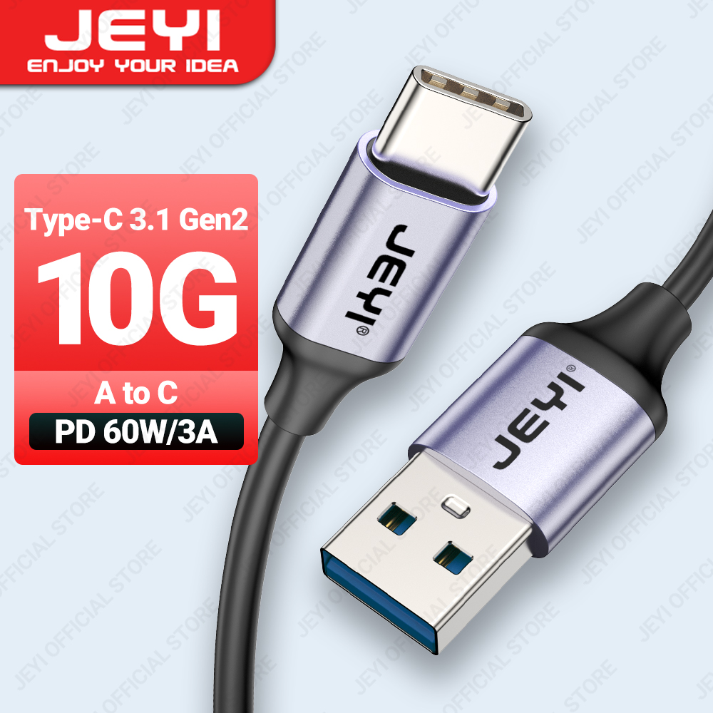 Jeyi cáp usb a để loại c cáp 60w sạc nhanh 10gbps dây dữ liệu sạc cho samsung usb điện thoại xiaomi điện thoại htc redmi điện thoại di động huawei usb-c