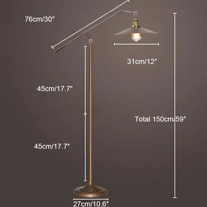 bronze floor lamp with reading light