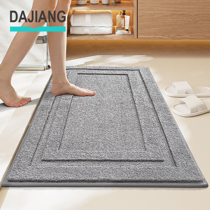 Dajiang siêu thấm THẢM PHÒNG TẮM Thảm chùi chân hình elip không trượt Thảm phòng tắm Diatomite Thảm nhà tắm rắn Thảm lót sàn thảm chùi chân