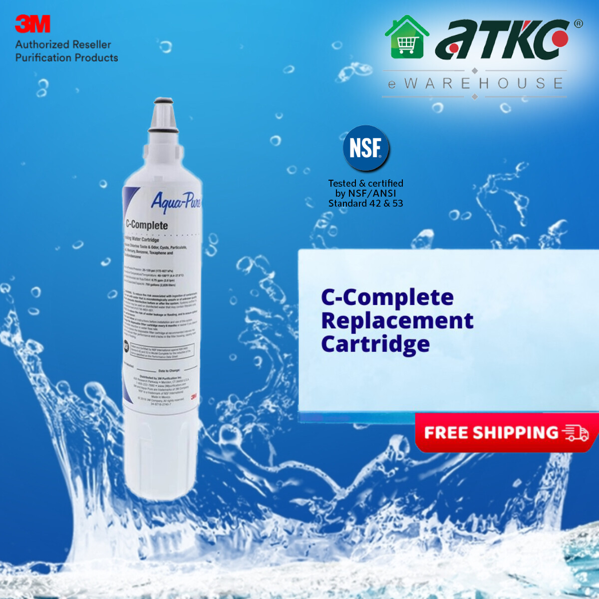 3M Water Filter | 3M C-Complete Replacement Catridge For AP Easy Complete / CTM-02 Water Filter Harga 292 Ringgit*Penghantaran Percuma