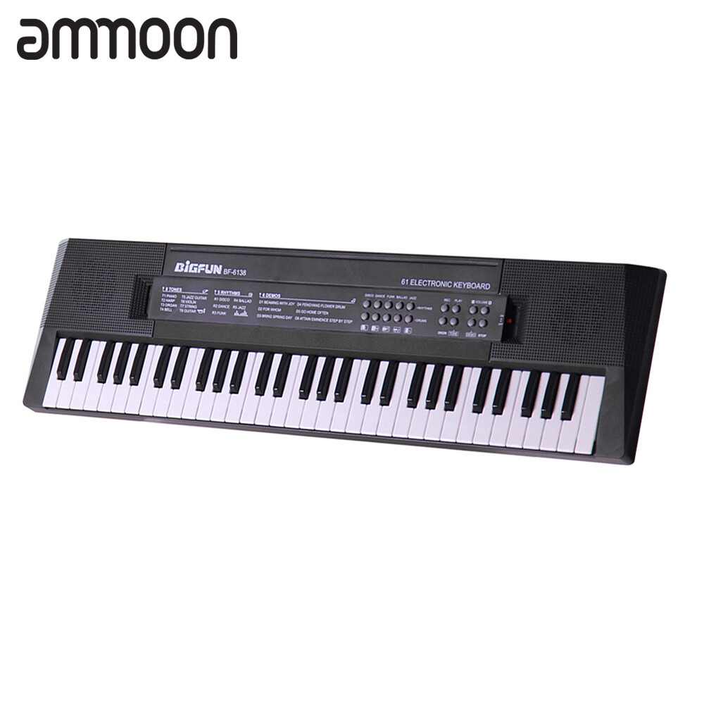 [okoogee]61 Keys Digital Music Electronic Keyboard Kids Electric Piano for Piano Student with Microphone Function Musical Instrument