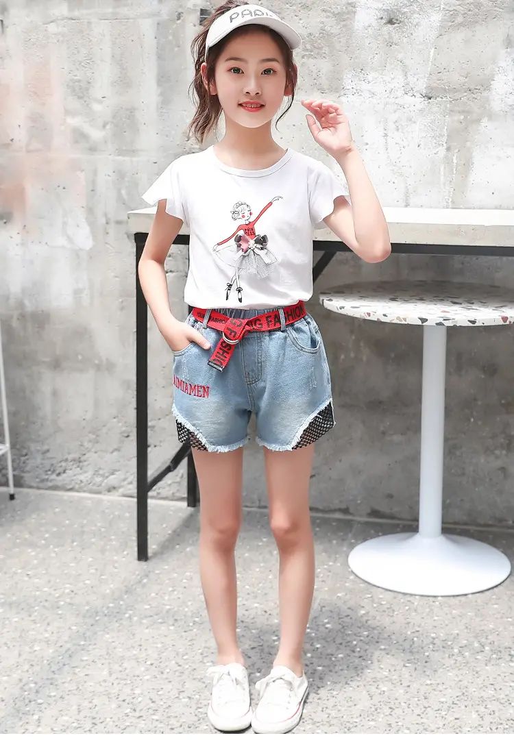 two piece denim short set