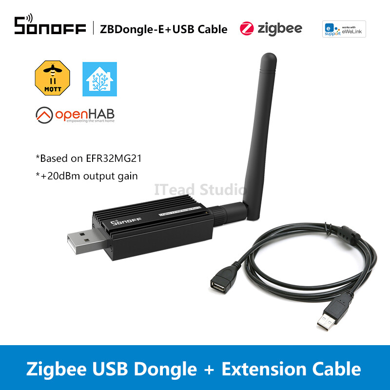 Itad sonoff zbdongle-e zigbee 3.0 usb dongle plus với bộ cáp mở rộng usb 1.5m hub zigbee thông minh cổng zigbee 3.0 bộ định tuyến zigbee không dây
