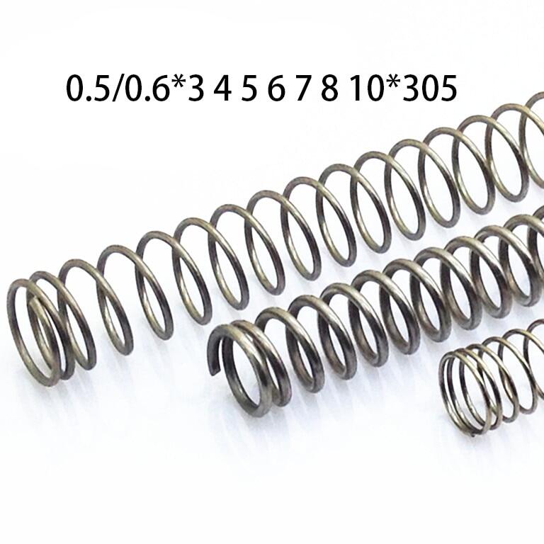 225Pcs Stainless Steel Compression Spring Small Springs Suit 0.5/0.3/0.4 OD4/5/6 