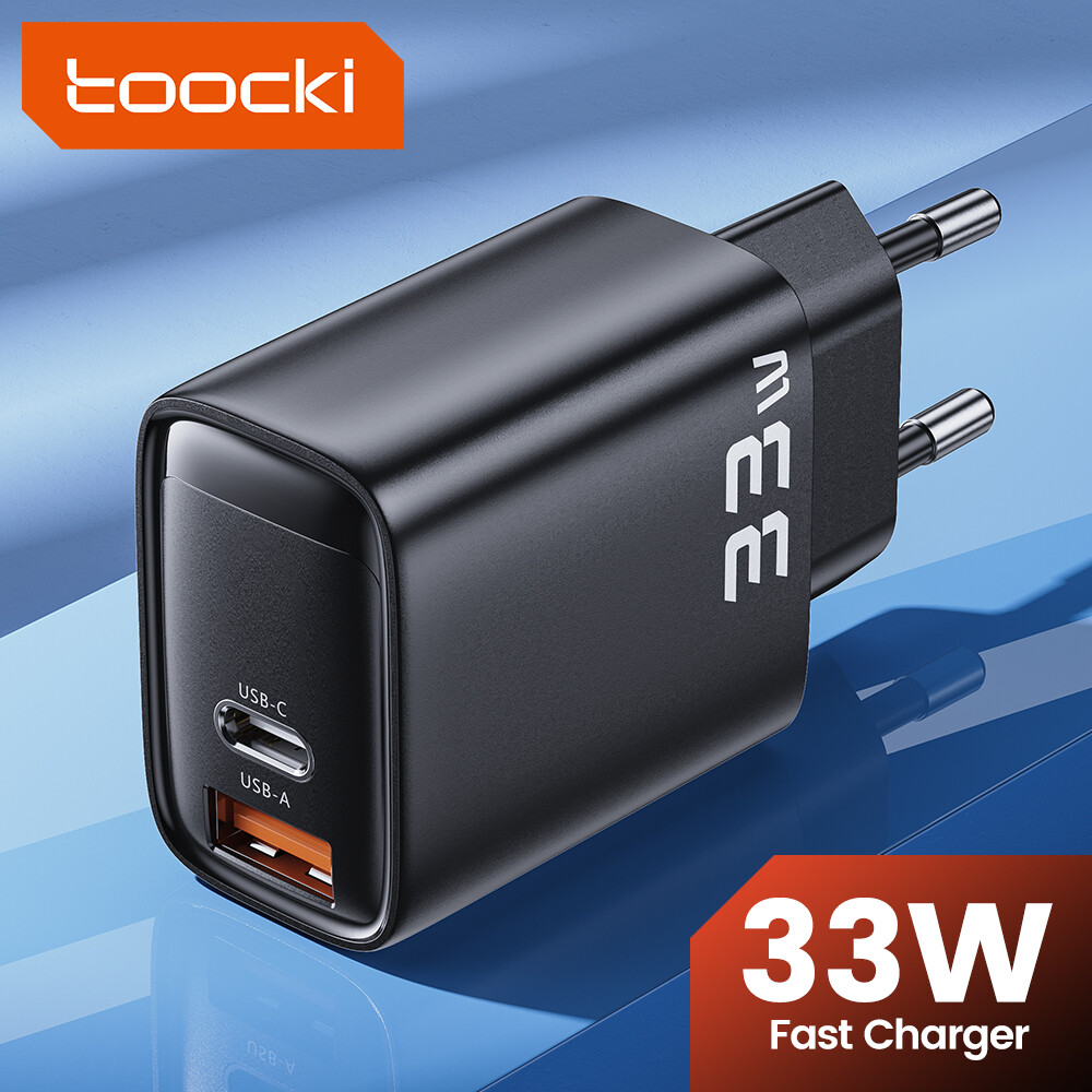 Toocki 33w 2 cổng type-c + usb-một bộ sạc nhanh cho apple samsung huawei xiaomi oppo vivo