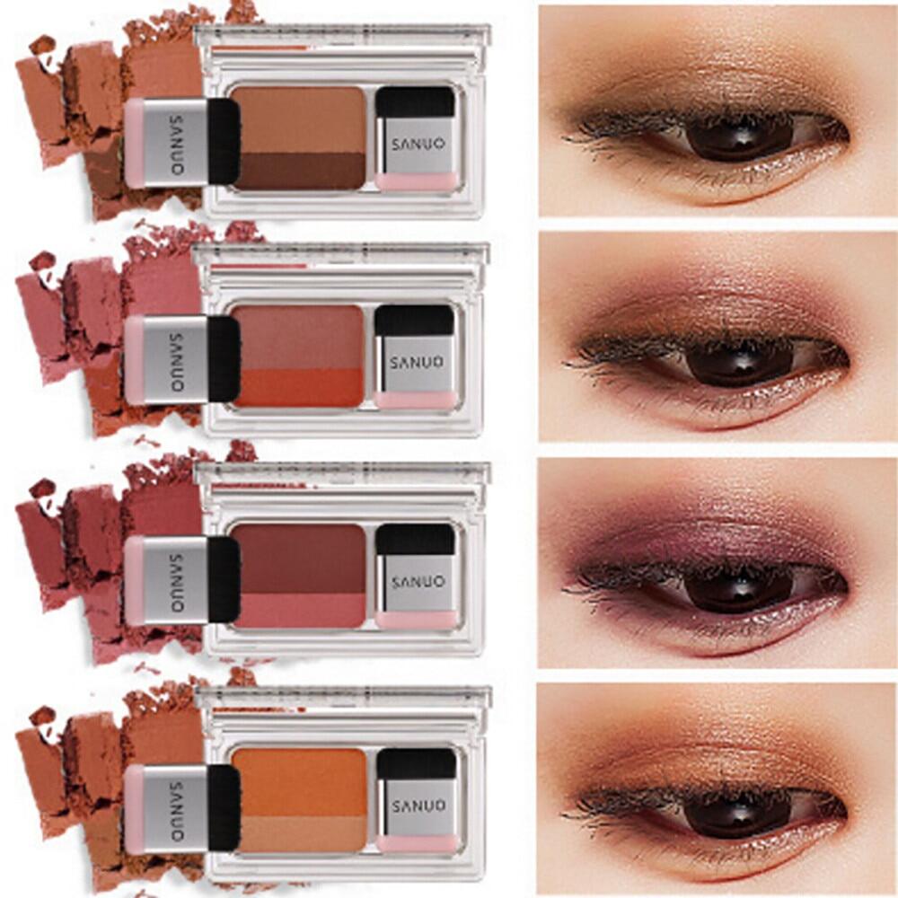 Phấn Mắt Lười 2 Màu VOPRO, Phấn Cầu Vồng Làm Đẹp Lung Linh