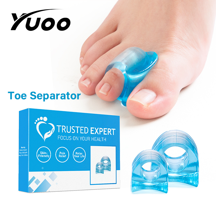 Yuoo 10PCS Silicone Finger Toe Separator Hammer Toe Correction Pad Hallux Valgus Orthopedic Bunion Guard Toe Spacer Foot Care Tool