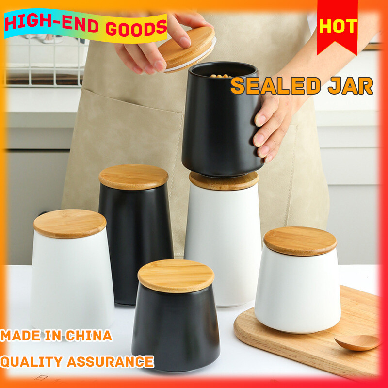 Gambar Nordic Ceramic Jars, Grains Storage Jars, Tea Tins, Kitchen Sealed Jars, Storage Jars, Candy Jars, Coffee Jars, Storage Jars