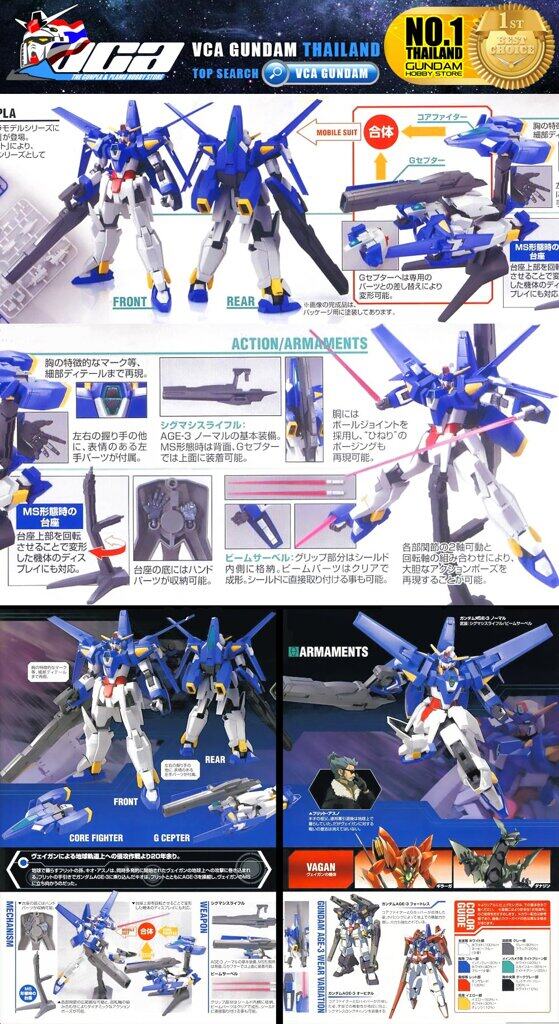 HG AGE-3 GUNDAM AGE-3 NORMAL กันดั้ม เอจ 3 นอร์มอล