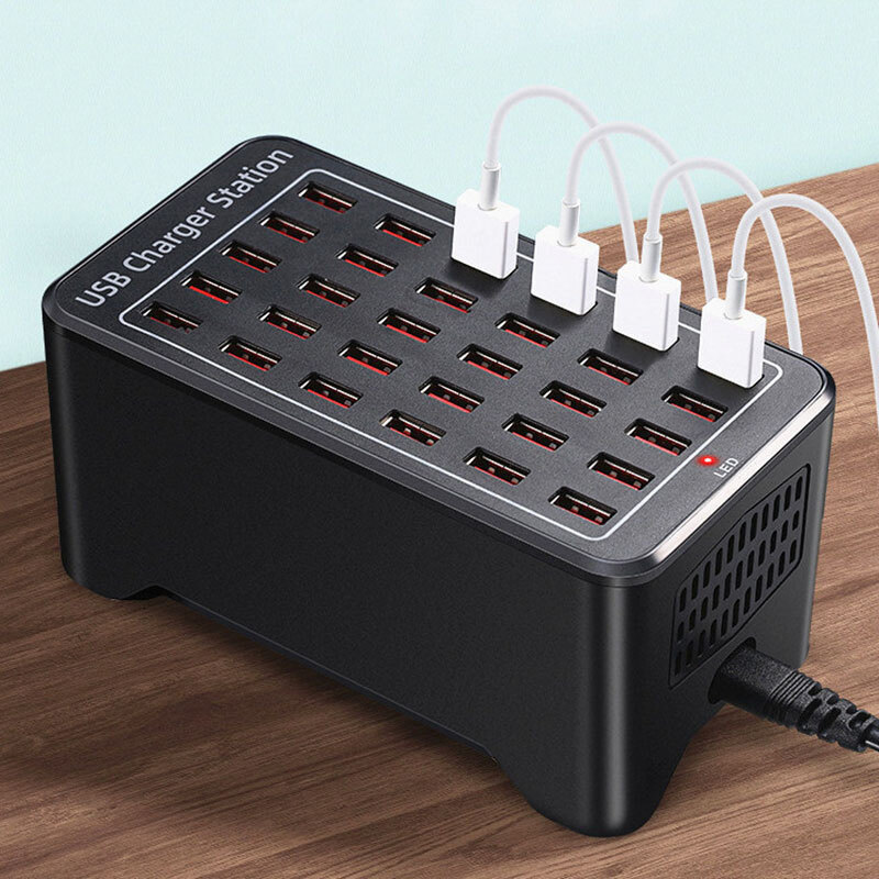 10 15 20 25 30 cổng trạm sạc usb hub 150w bộ sạc tường đa năng máy tính để bàn trạm sạc nhanh dock cho ổ sạc điện thoại di động adapter