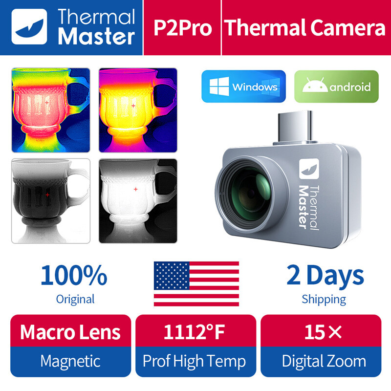 Thermal Master P2PRO 256x192 Pixel Thermal Camera for Electronic Repair and Diagnosis ราคา 10,390 บาท*ส่งฟรี