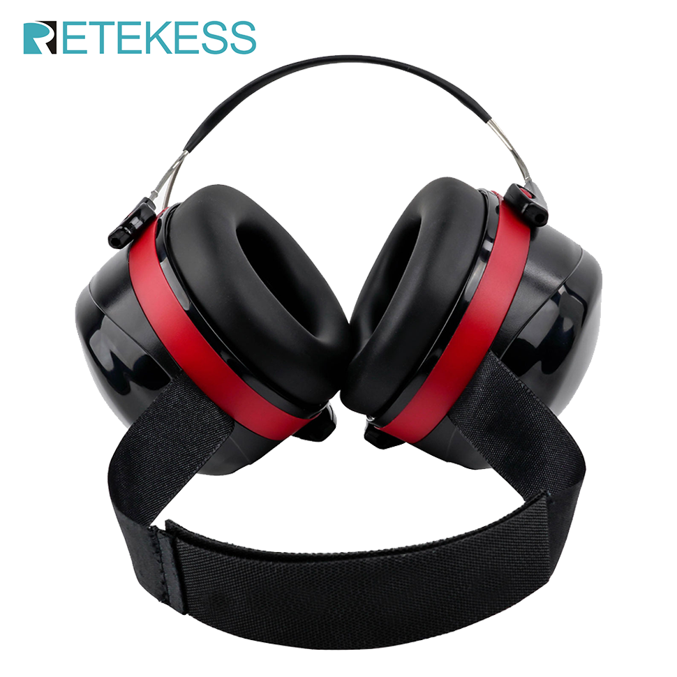 Retevis EHN004 Ear Protection,Lightweight Ear Muffs for Noise Reduction, Safety Earmuffs with Adjustable Headband and Soft Ear Cushions for Mowing, Woodworking,Factories,Adult Man Women（1 Pack）