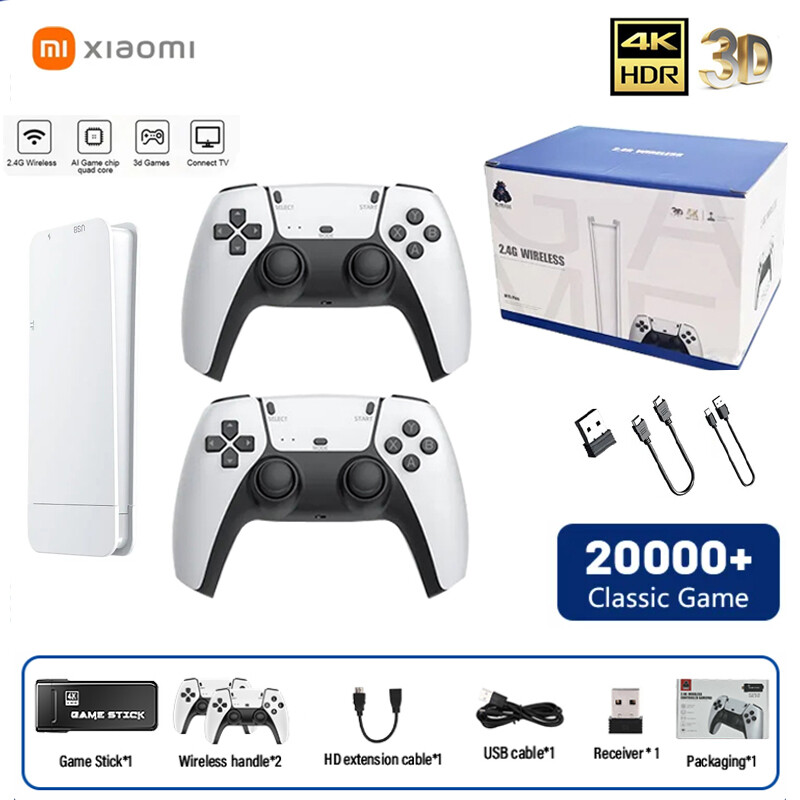MAGCH 3D xiaomi New game stick Video Game Console+Android TV Stick 2 in 1 PSP Game Console 4K HD 20000+ Retro Classic Games Tv Box Console Arcade Playstation PSP Super Mario Video Game Console COD ราคา 633 บาท*ส่งฟรี