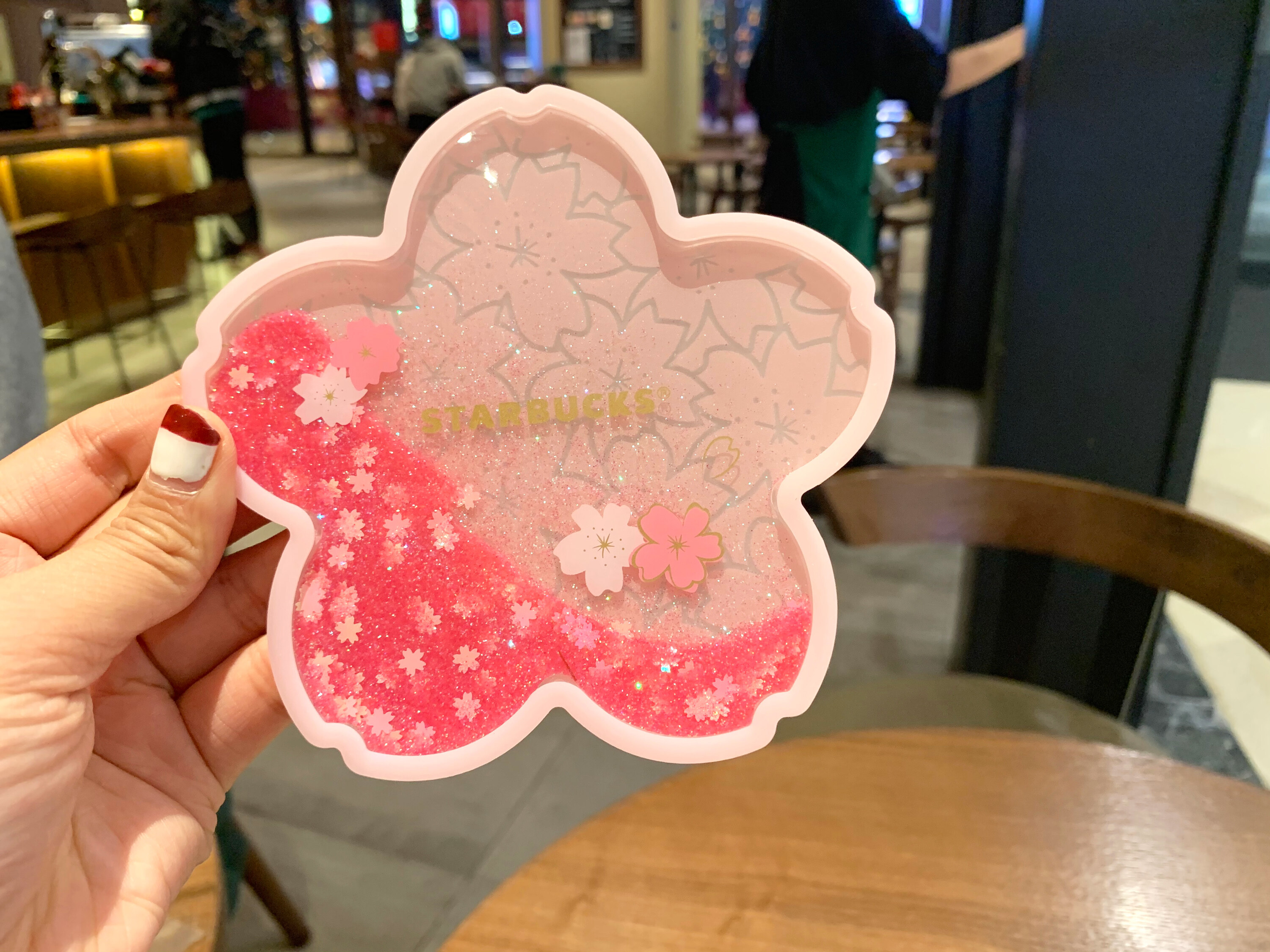 China Starbucks Romantic Pink Sakura Coffee Water Coaster 2020 Hot Sale