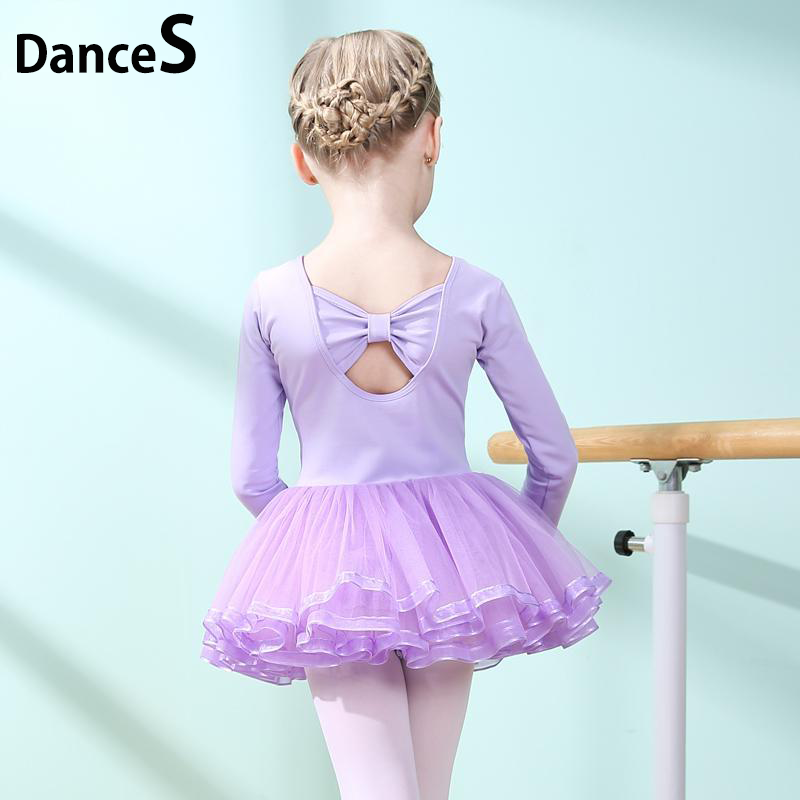 Múa ba lê mặc Tay áo dài cho cô gái trang phục múa ba lê Váy Múa Ba Lê tutu múa ba lê thực hành trang phục biểu diễn màu hồng đầm mỏng