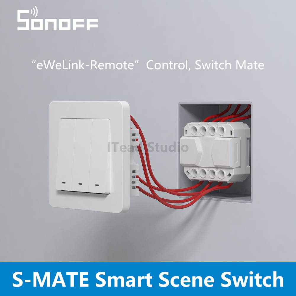 Itead sonoff s-mate switch mate công tắc cảnh thông minh công tắc điều khiển “ewelink-remote” hỗ trợ công tắc xung công tắc rocker, hoạt động với công tắc thông minh sonoff minir4 dualr3/dualr3 lite m5