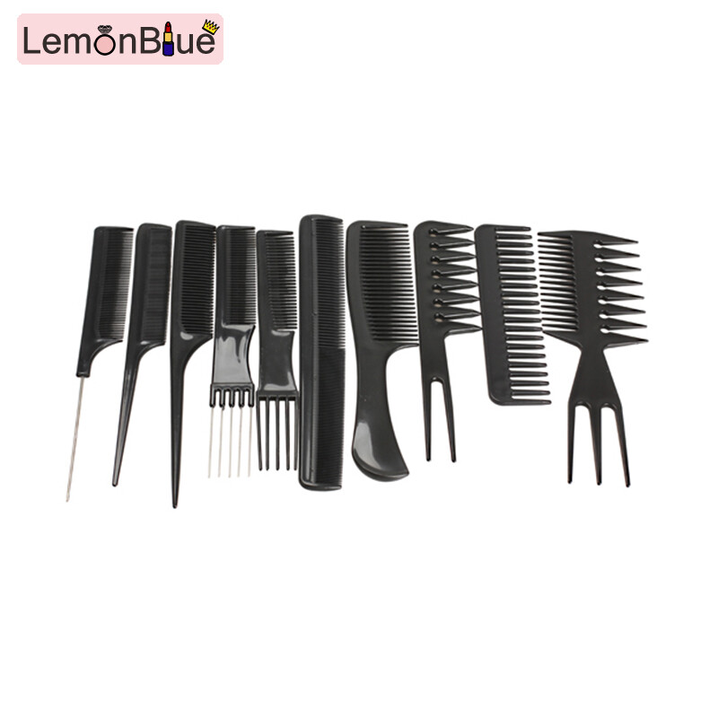 Gambar LemonBlue 10pcs  Set Professional Comb Make Up Comb Hair Combs Anti static Hairbrush