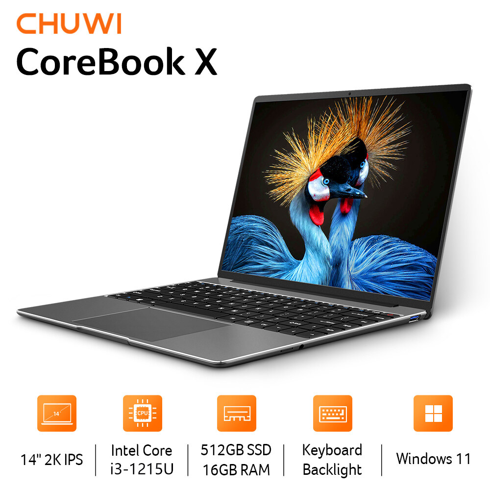 CHUWI CoreBook X Gaming Laptop 14.1 inch FHD IPS Screen 16GB LPDDR5 512GB SSD Intel Core i3-1215U Six Core WIFI6 BT5.1 Windows11 Laptop ราคา 13,759 บาท*ส่งฟรี