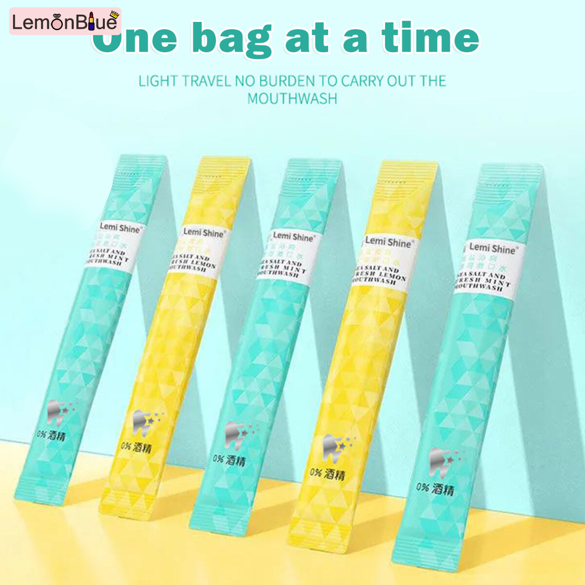 Gambar LemonBlue 20Pcs Set Mouthwash Breathing Freshener Tooth Oral Care Cleaning Fresh Breath Hygiene