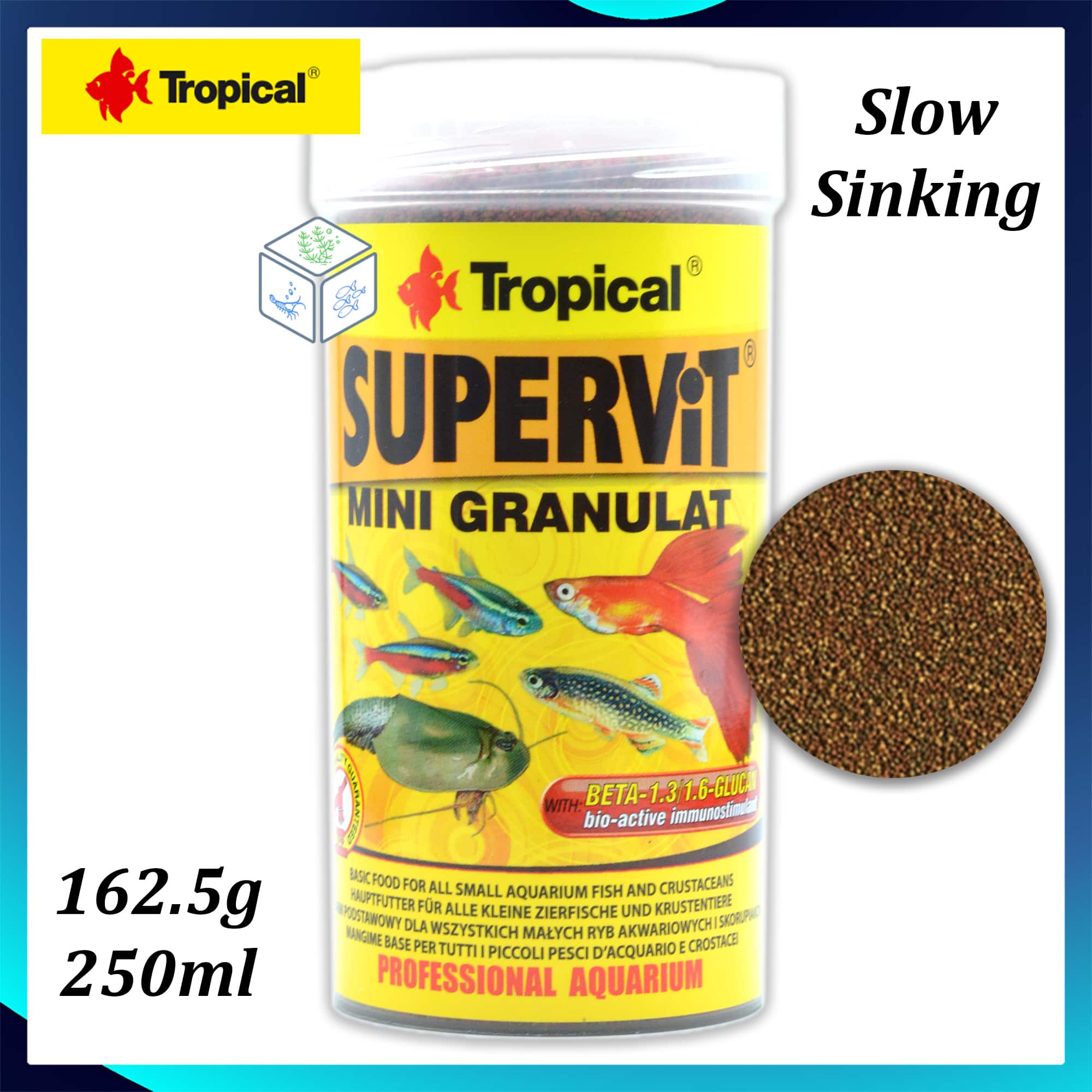 SUPERVIT Granulat 1000ml - Nourriture De Base Pour Poissons D'Aquarium Avec Vitamines