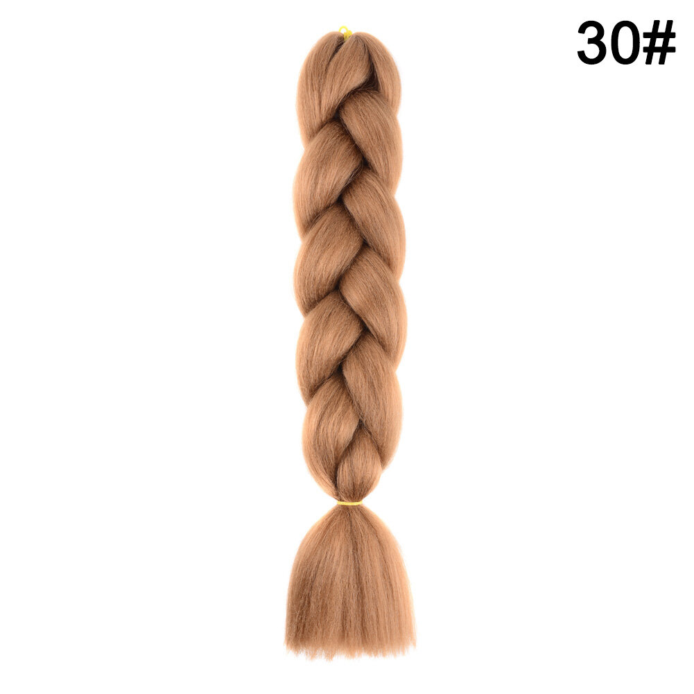 Gambar LemonBlue 24 Inch Women Braided Synthetic Hair Wig Twist Girls Hairs Extension Hairpieces 24#