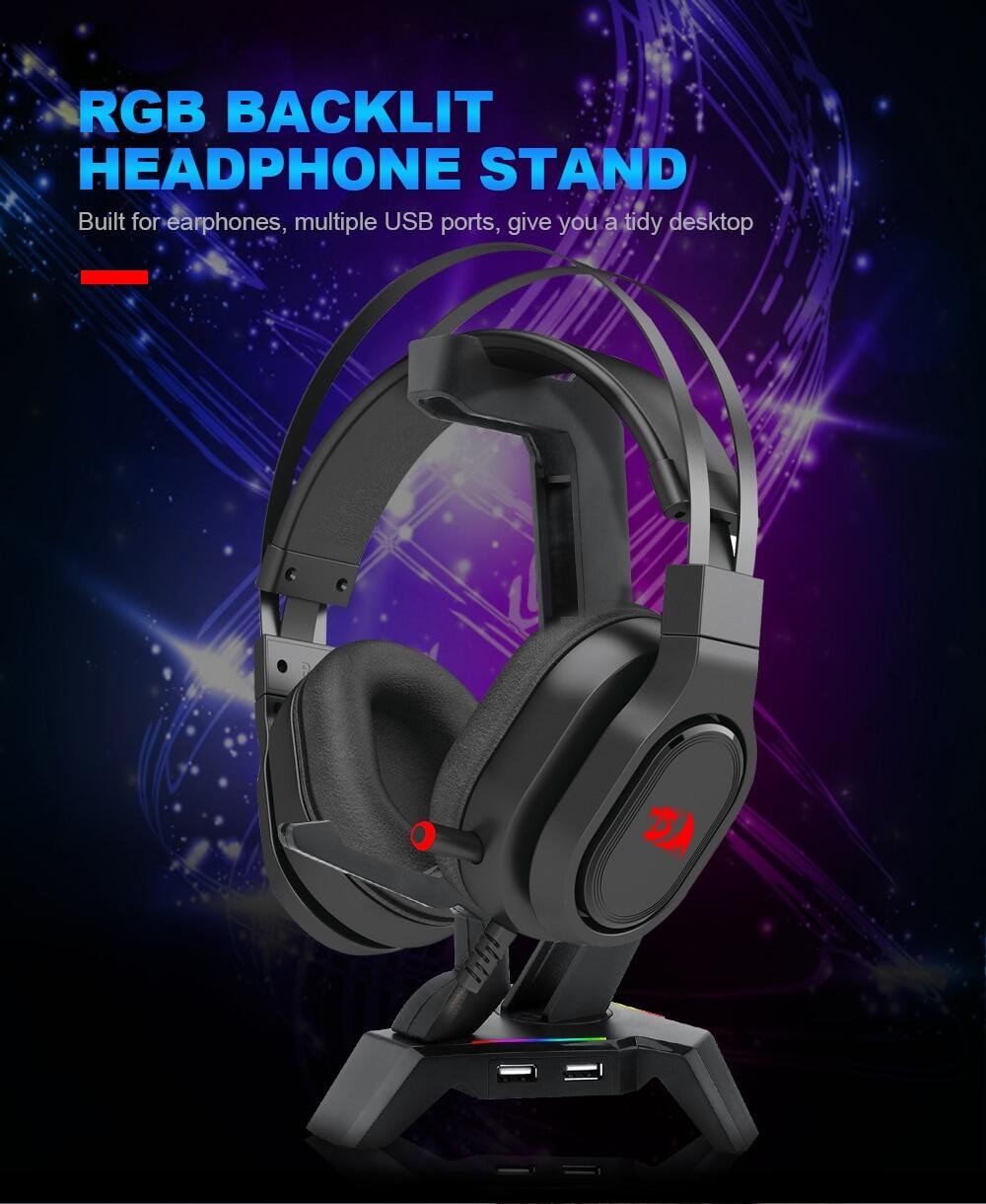 Redragon HA311 SCEPTER ELITE RGB Gaming Headphones Stand and Mouse Bungee with 4 USB 2.0 HUB Port 10 1aaff0f2128367c7f0afa4fbf0d4fece