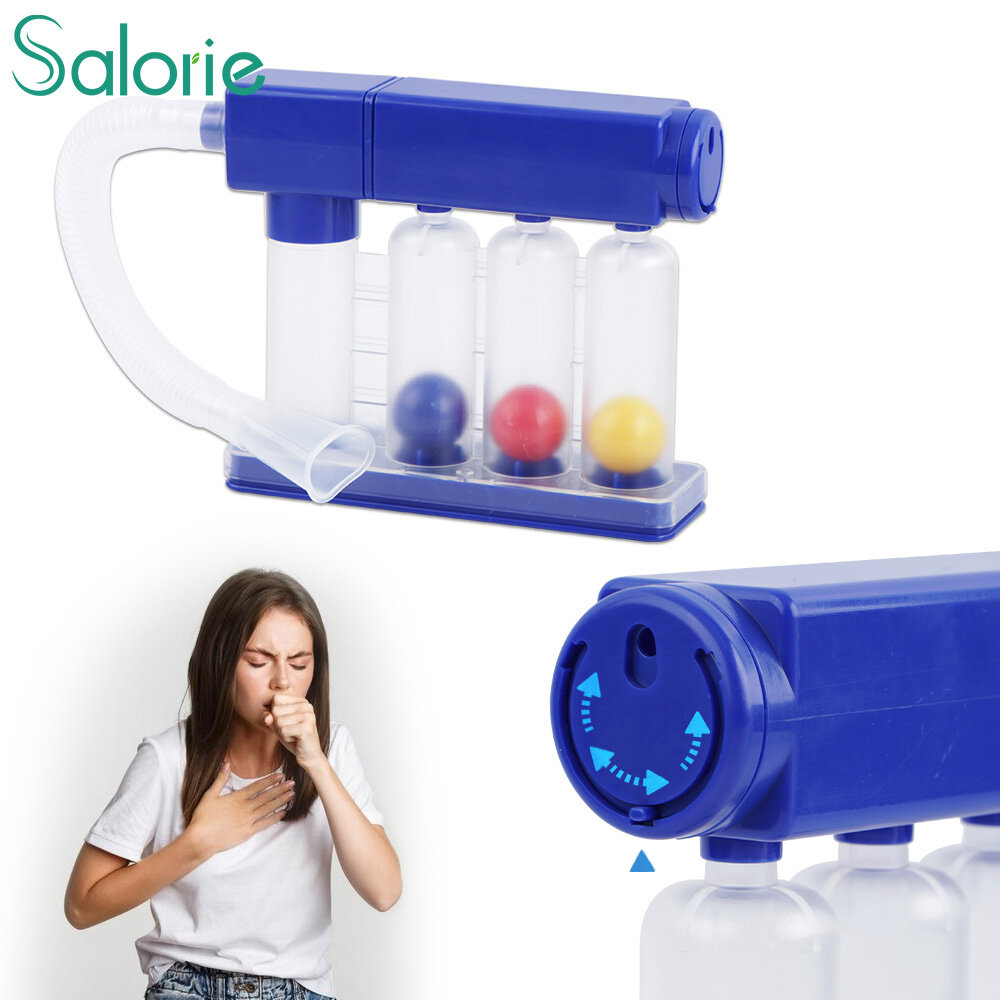 Salorie Breathing Exercise Device for Lungs, Deep Breathing Trainer for Adults - 600/900/1200ml Volume Measurement with Flow Rate Indicator ราคา 112 บาท*ส่งฟรี