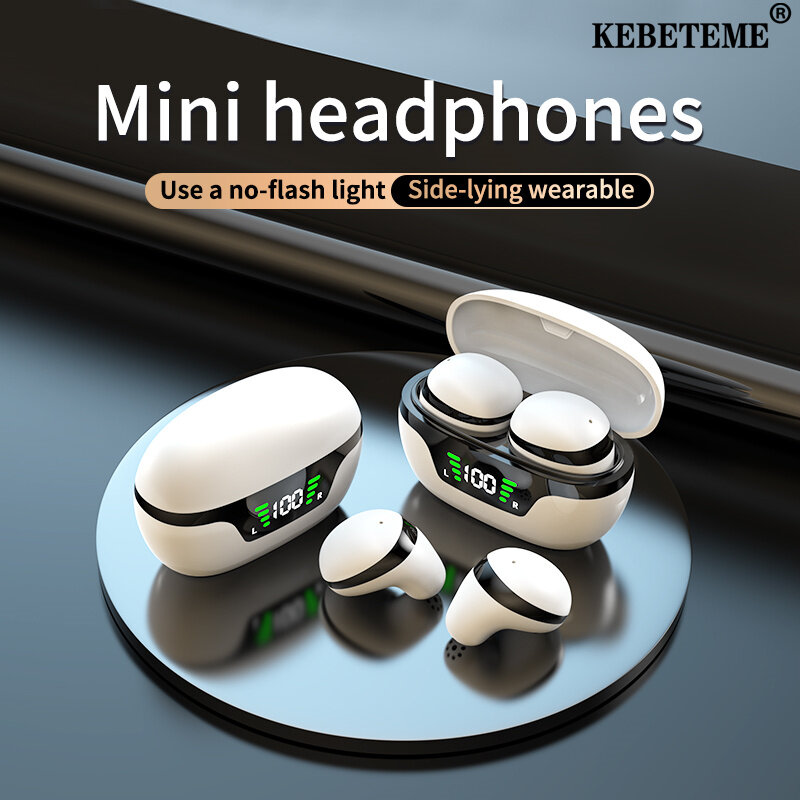 Kebememe Tai nghe không dây mini Bluetooth 5.3 Bộ băng đô đi ngủ bán trong