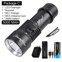 HaixnFire DV57 Underwater Waterproof Flashlight 4000 Lumens XHP70 Scuba Diving Light Outdoor Camping torch