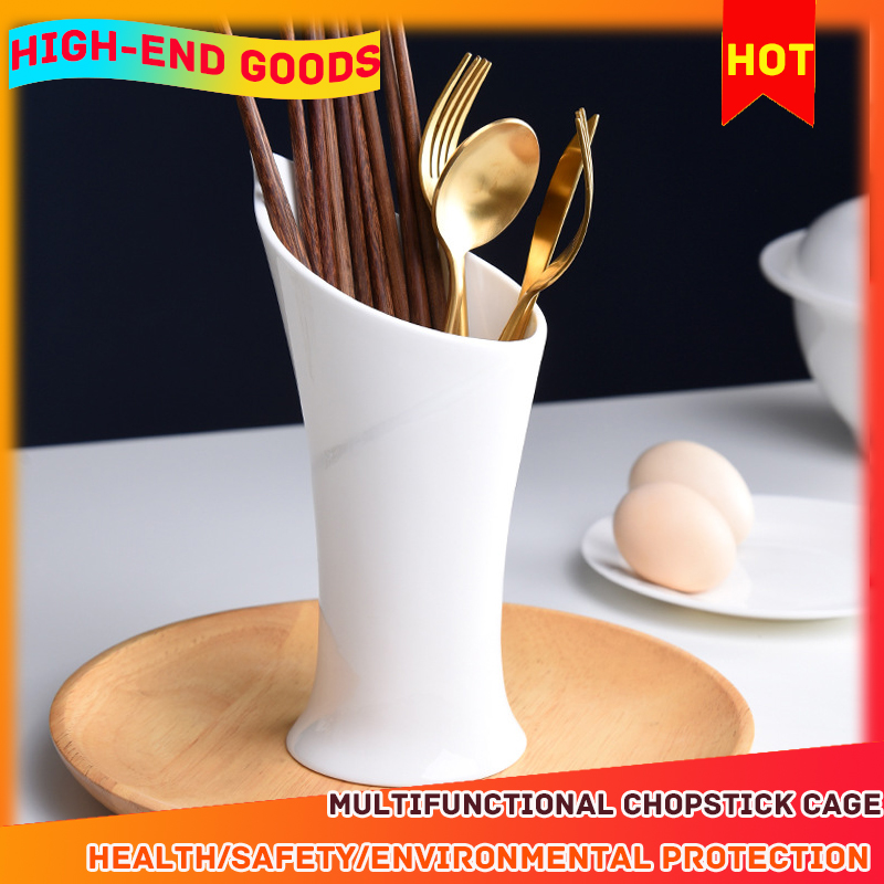 Gambar Light Luxury European style Ceramic Chopsticks Tube Chopsticks Lou Household Chopsticks Storage Box
