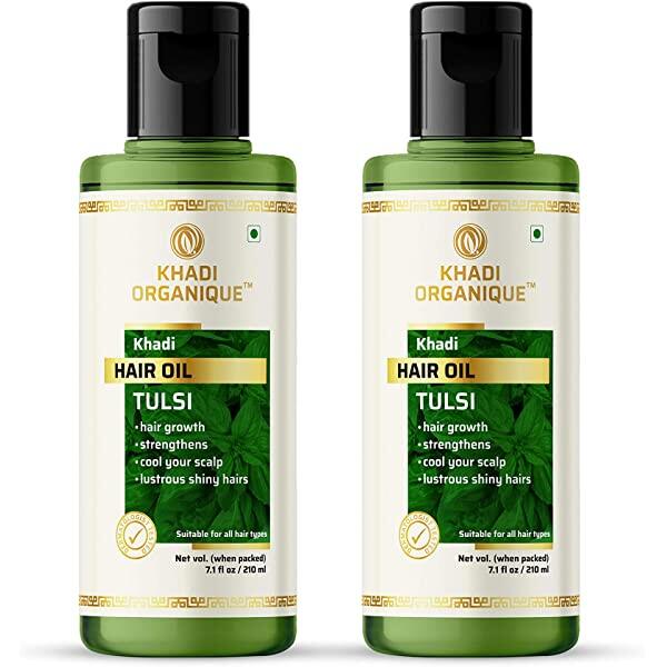 Khadi Natural Organique Tulsi Herbal Hair oil, 210ml | Lazada