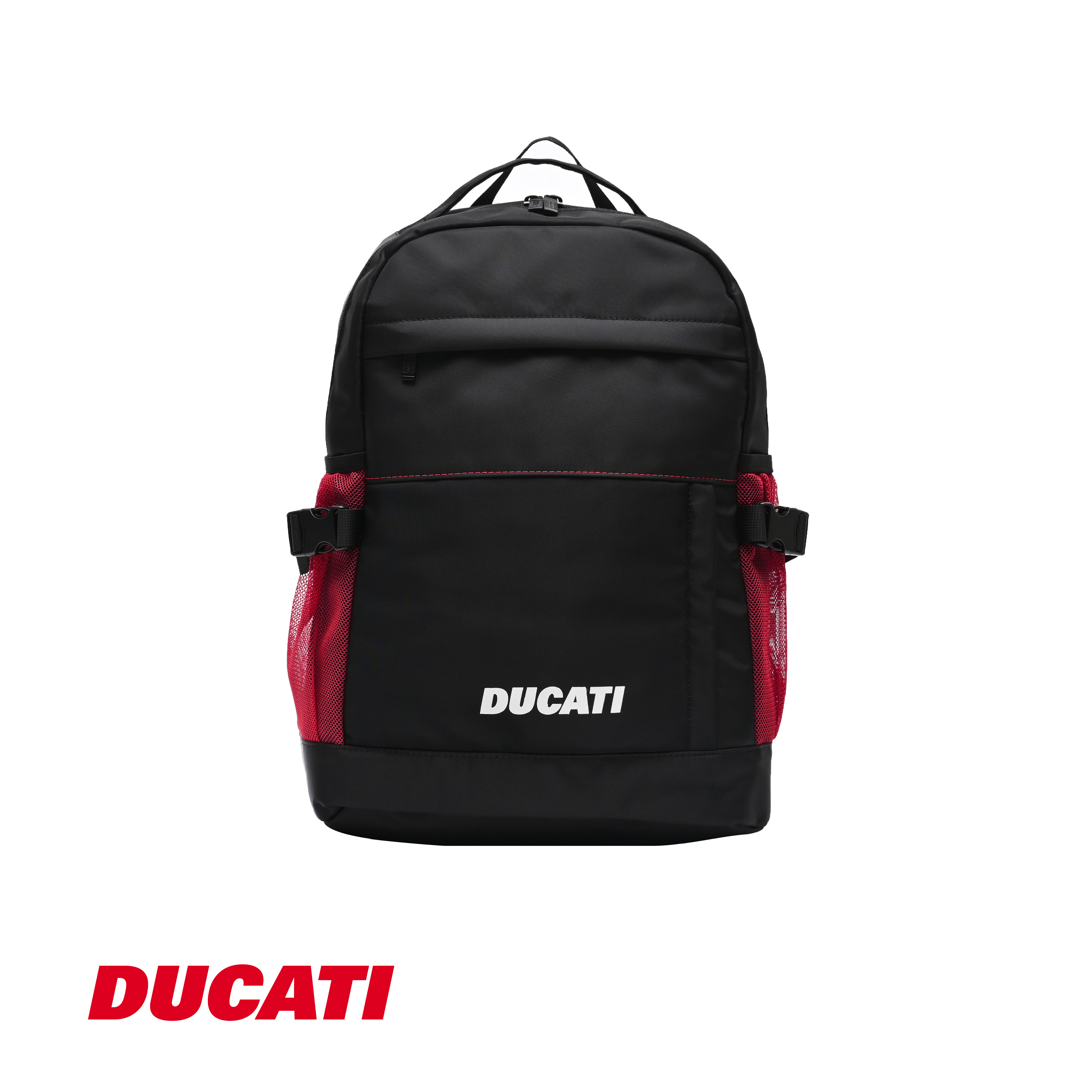 Ducati Men Nylon Backpack Stylish, Adjustable Strap Zip Top