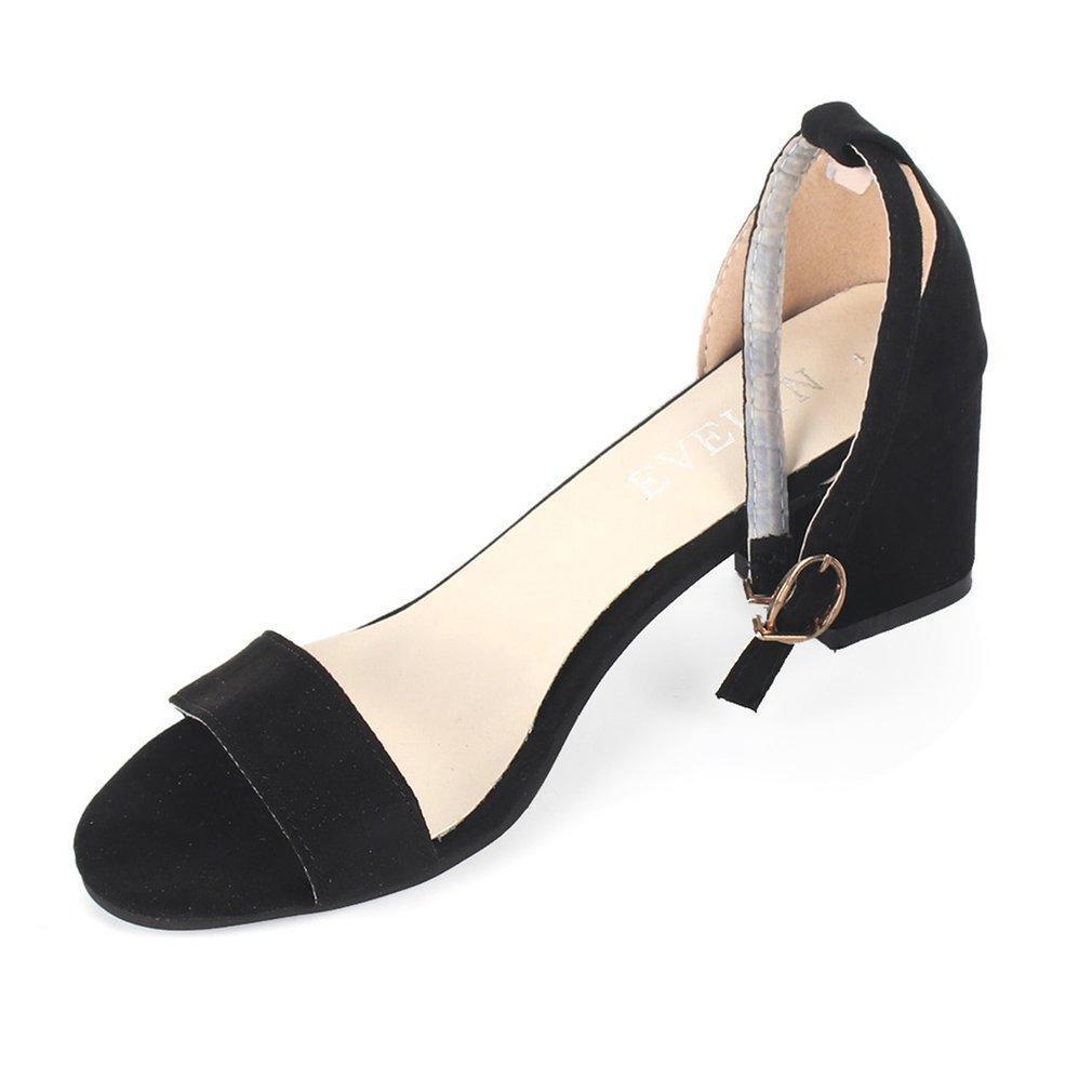 Vintage Open Toe Ankle Strap Fashion Summer High Heel Women Casual Sandals