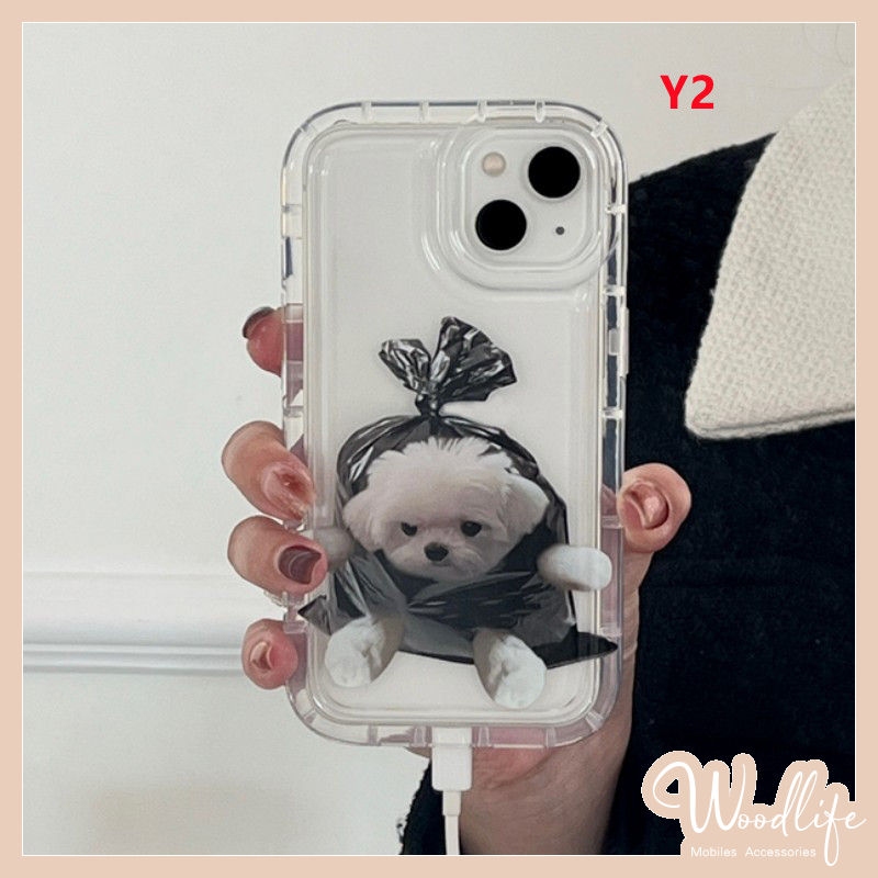Cat Puppy Plastic Bag Pattern Case Compatible for IPhone 11 14 13