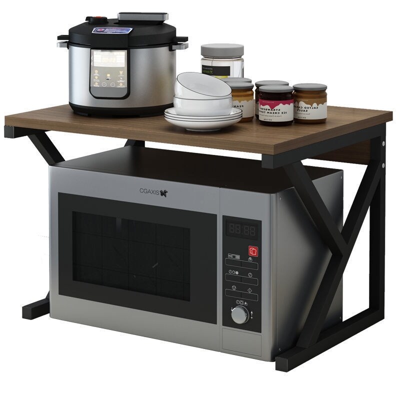 Gambar New floor multi layer microwave oven double layer oven shelf kitchen rack countertop kitchen supplies storage rack