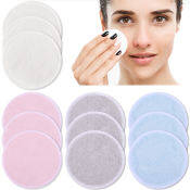 Bamboo Makeup Remover Pads - 3 Washable Facial Rounds