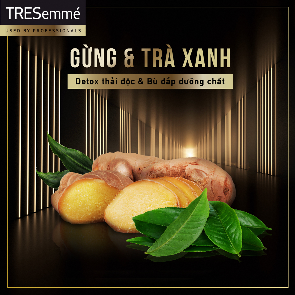 Dầu Gội Xả Gừng & Trà Xanh Detox Tóc Chắc Khỏe TRESemmé Salon Detox